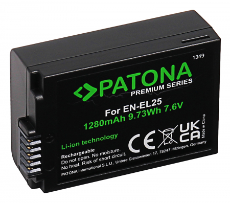 Acumulator tip Nikon EN-EL25 1280mAh Patona Premium [1]