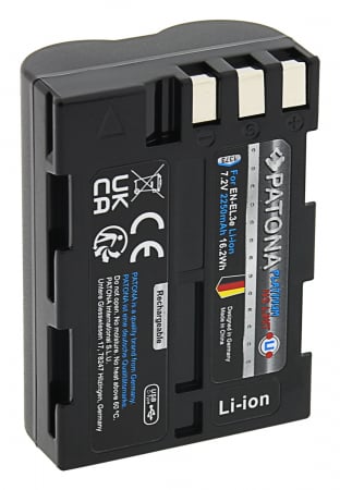 Acumulator tip Nikon EN-EL3e cu port USB-C 2250mAh Patona Platinum [5]