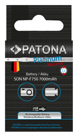 Acumulator tip Sony NP-F750 cu port USB-C 7000mAh Patona Platinum [6]