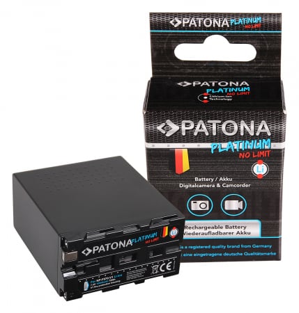 Camere video - Acumulator tip Sony NP-F970 cu celule Tesla 10000mAh Patona Platinum