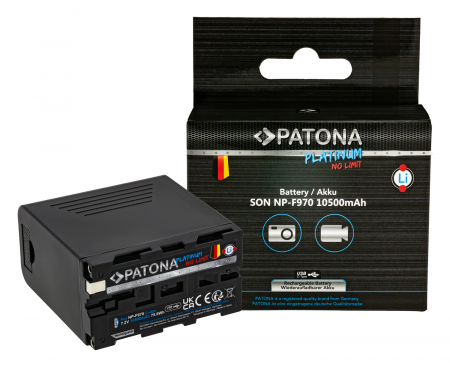 Camere video - Acumulator tip Sony NP-F970 F960 F950 PD20W USB-A 5V/2A 10500mAh Patona Platinum