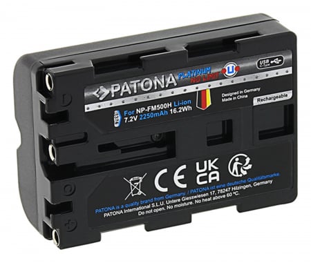 Acumulator tip Sony NP-FM500H cu port USB-C 2250mAh Patona Platinum [1]