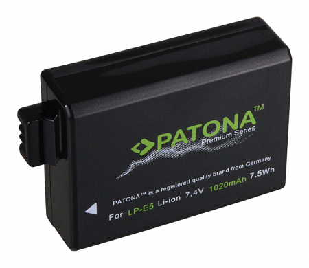 Aparate foto - Acumulator pentru Canon LP-E5 1020mAh Patona Premium