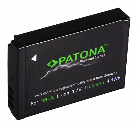 Aparate foto - Acumulator pentru Canon NB-5L 1100mAh Patona Premium