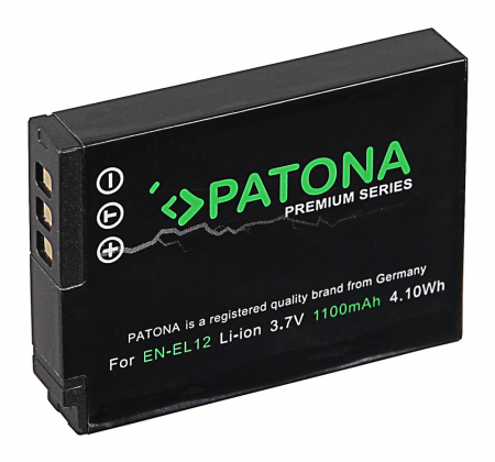 Aparate foto - Acumulator pentru Nikon EN-EL12 1000mAh Patona Premium
