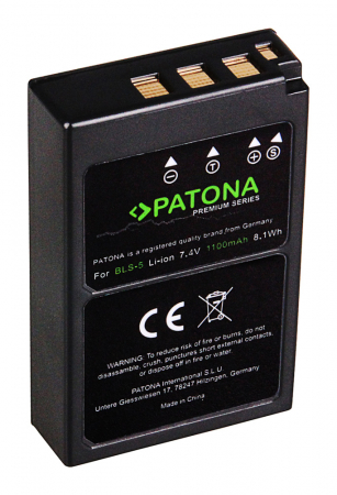 Aparate foto - Acumulator pentru Olympus PS-BLS5 1100mAh Patona Premium