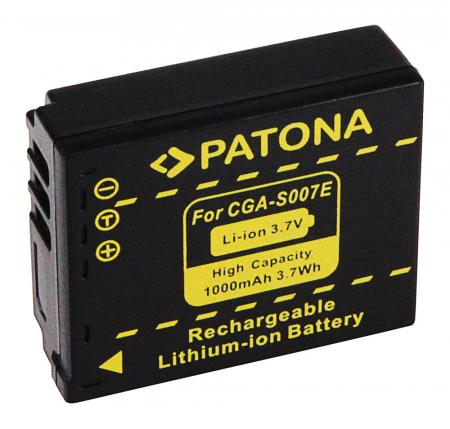 Aparate foto - Acumulator Patona CGA-S007 1000mAh pentru Panasonic DMC-TZ5