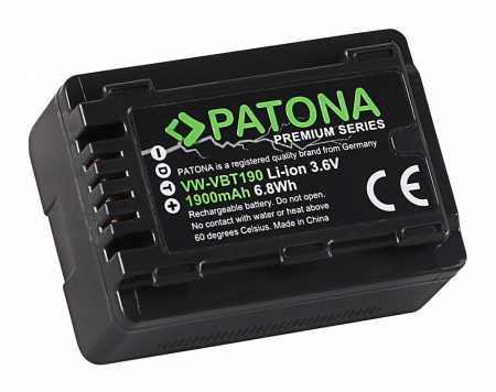 Camere video - Acumulator pentru Panasonic VW-VBT190 Patona Premium