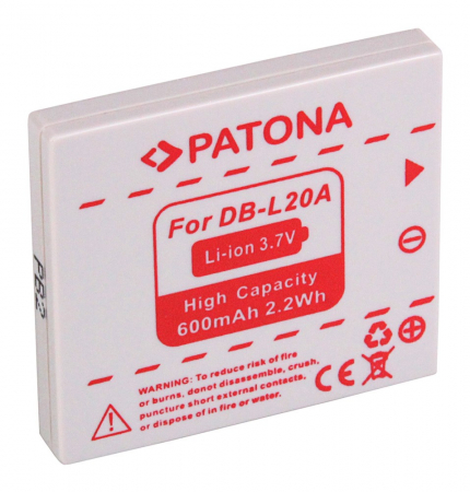 Camere video - Acumulator pentru Sanyo DB-L20A 600mAh Patona