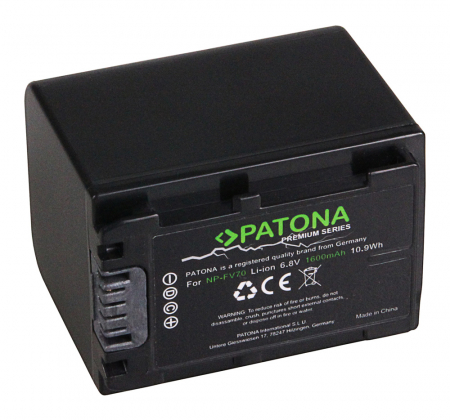 Camere video - Acumulator pentru Sony NP-FV70 1600mAh Patona Premium