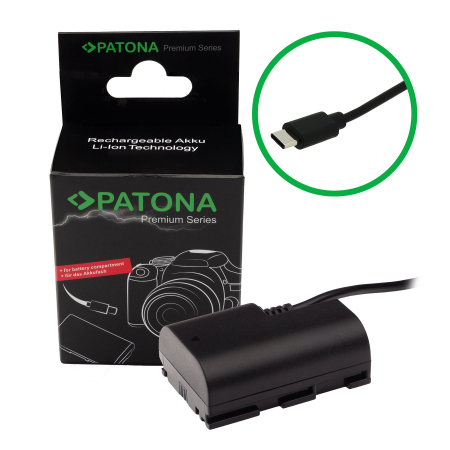 Diverse - Adaptor pentru acumulator Canon LP-E6 cu USB-C Patona Premium