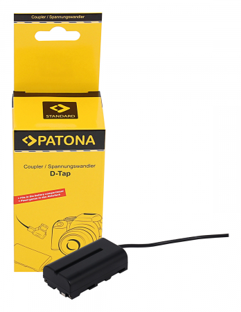 Adaptoare - Adaptor pentru acumulator D-TAP Input tip Sony NP-F970 NP-FM500 NP-FM500H Patona
