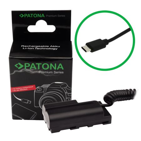 Adaptoare - Adaptor pentru acumulator Sony NP-FM50 NP-F550 NP-F750 NP-F960 NP-F970 NP-FM500 cu USB-C Patona Premium