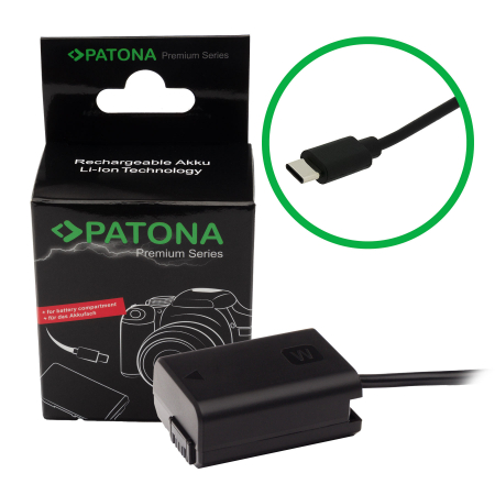Adaptoare - Adaptor pentru acumulator Sony NP-FW50 cu USB-C Patona Premium
