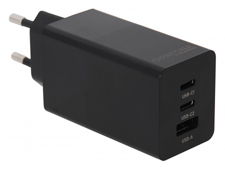 Adaptor retea GaN PD65W 2xUSB-C 1xUSB-A PD3.0 QC3.0 Patona Premium [1]