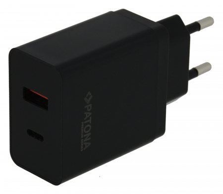 Adaptor retea PD36W 5V/3A 9V/2A 12V/1.5A 1xUSB-C 1xUSB-A PD3.0 QC3.0 Patona Premium [2]
