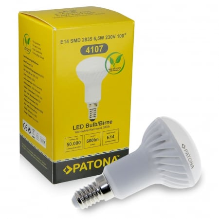 Bec LED E14 6,5W alb cald echivalent 60W [0]