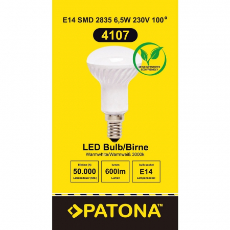 Bec LED E14 6,5W alb cald echivalent 60W [2]