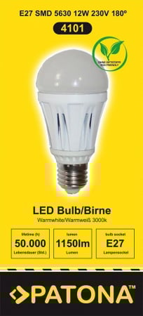 Bec LED E27 12W alb cald echivalent 90W [2]