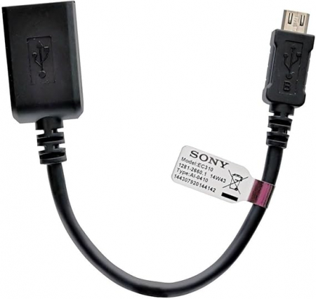 Diverse - Cablu OTG adaptor microUSB la USB Sony EC310 - negru