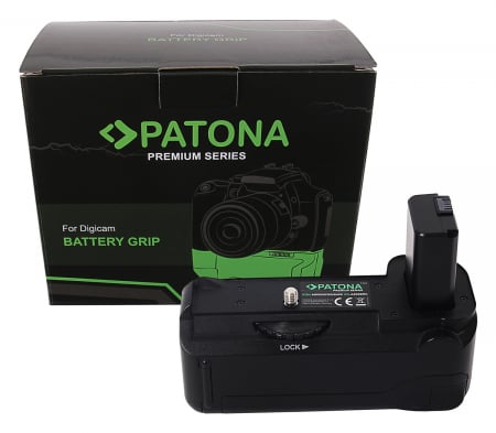 Gripuri - Grip pentru Sony A6000 A6300 A6500 NP-FW50 cu telecomanda Patona Premium