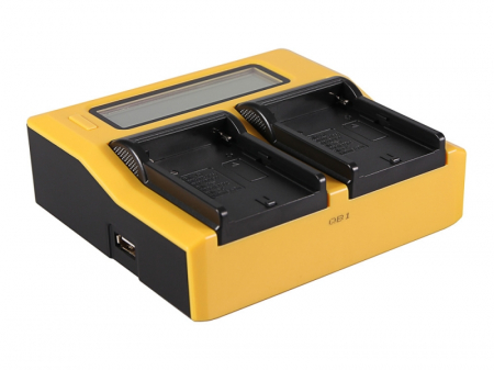 Incarcator Dual LCD cu placute pentru acumulator Sony NP-F970 Patona [1]