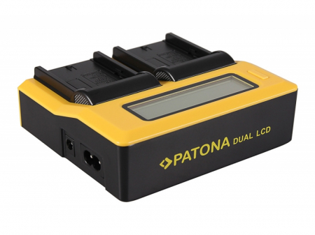 Camere video - Incarcator Dual LCD cu placute pentru acumulator Sony NP-F970 Patona