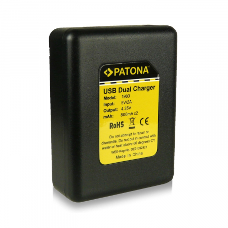 Incarcator Dual USB pentru acumulator GoPro AHDBT-401 Patona [1]