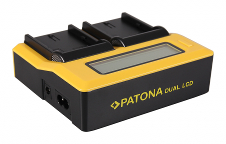 Incarcator Dual LCD cu placute pentru acumulator Canon LP-E6 Patona [2]