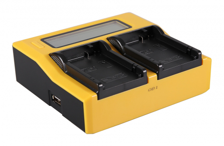Incarcator Dual LCD cu placute pentru acumulator Canon LP-E8 Patona [1]