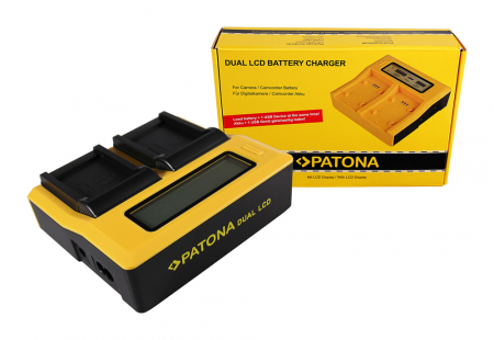 Aparate foto - Incarcator Dual LCD cu placute pentru acumulator Nikon EN-EL8 Patona