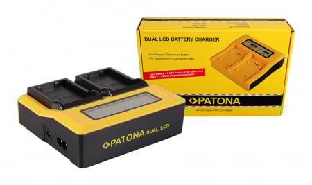 Aparate foto - Incarcator Dual LCD cu placute pentru acumulator Nikon EN-EL9 Patona