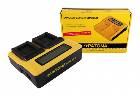 Incarcator Dual LCD cu placute pentru acumulator Sony NP-BX1 Patona