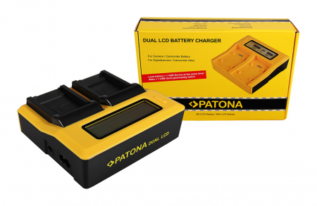 Aparate foto - Incarcator Dual LCD pentru acumulator Canon NB-8L Patona