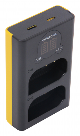 Camere video - Incarcator Patona Dual LCD USB pentru Panasonic DMW-BLK22