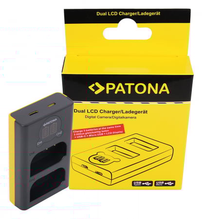 Incarcator Patona Dual LCD USB pentru Panasonic DMW-BLK22 [4]