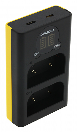 Incarcator Dual LCD USB pentru acumulator Olympus BLX-1 Patona [1]
