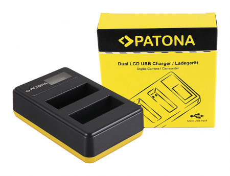 Aparate foto - Incarcator Dual USB cu LCD pentru acumulator Nikon EN-EL14 Patona