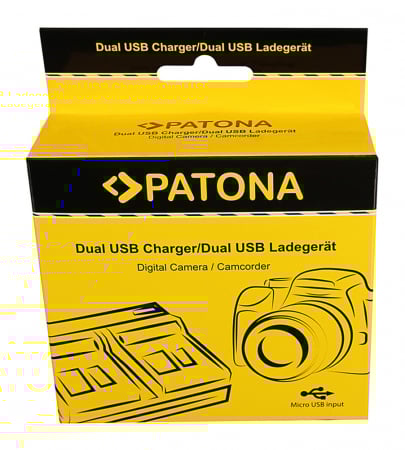 Incarcator Dual USB cu placute pentru acumulator Canon BP-808 Patona [4]