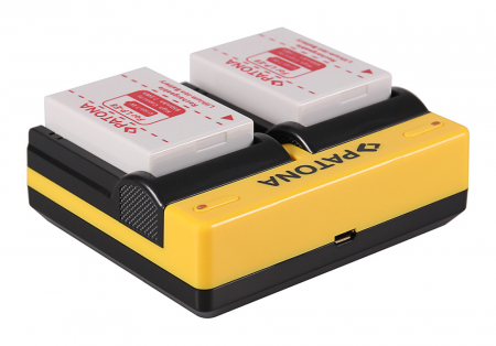 Incarcator Dual USB cu placute pentru acumulator Canon LP-E8 Patona [3]