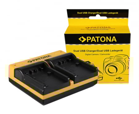 Aparate foto - Incarcator Dual USB cu placute pentru acumulator Sony NP-FH50 Patona