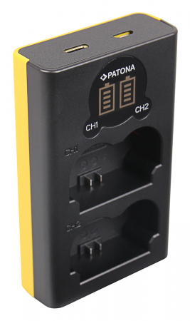 Incarcator Dual USB LCD pentru acumulator Fuji NP-W235 Patona [1]
