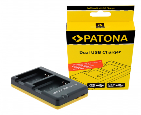 Aparate foto - Incarcator Dual USB pentru acumulator Canon LP-E10 Patona