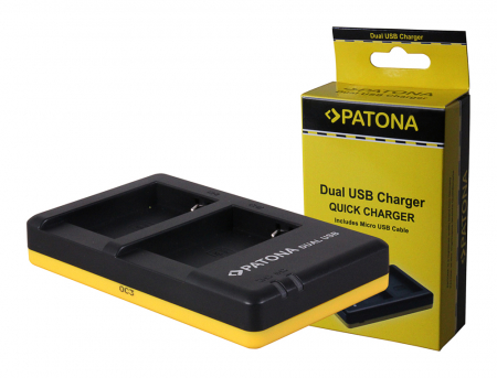 Aparate foto - Incarcator Dual USB pentru acumulator Canon NB-10L Patona
