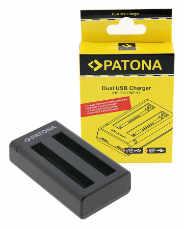Incarcatoare - Incarcator Dual USB pentru acumulator Insta360 One X2 360° Patona