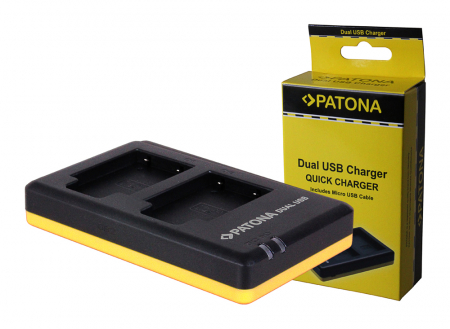 Incarcator Dual USB pentru acumulator Olympus Li-40B Patona