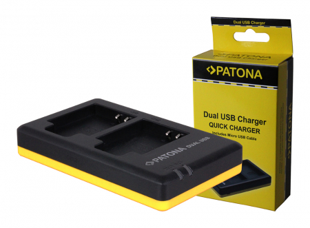 Aparate foto - Incarcator Dual USB pentru acumulator Olympus Li-50B Patona
