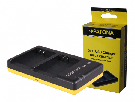 Camere video - Incarcator Dual USB pentru acumulator Olympus PS-BLN1 Patona