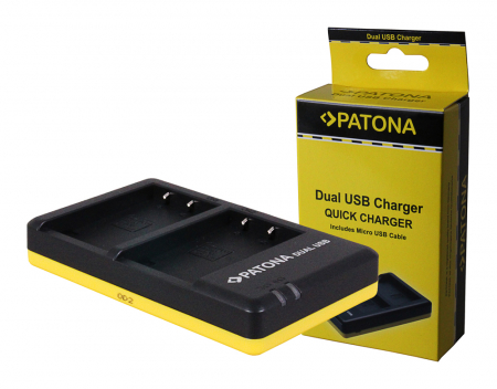 Camere video - Incarcator Dual USB pentru acumulator Olympus PS-BLS5 Patona