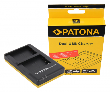 Incarcator Dual USB pentru acumulator Panasonic DMW-BLC12E Patona [2]